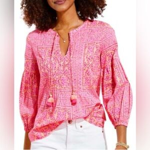 Vineyard Vines Pink and Orange Blouse